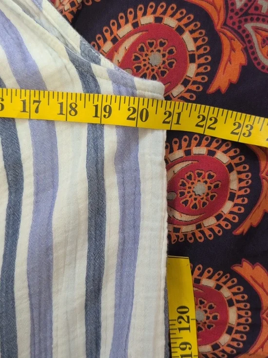 Beachlunchlounge Striped Cotton Dress Blue, White And Purple. - Picture 6 of 8